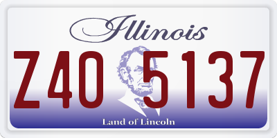 IL license plate Z405137
