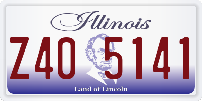 IL license plate Z405141