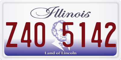 IL license plate Z405142
