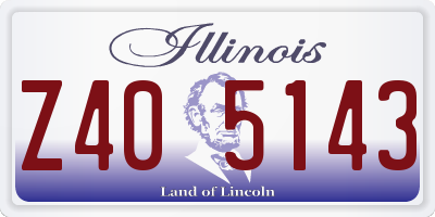 IL license plate Z405143