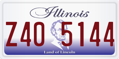IL license plate Z405144
