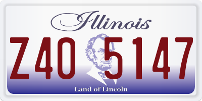 IL license plate Z405147