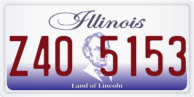 IL license plate Z405153
