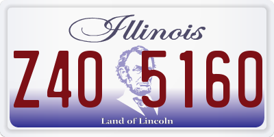 IL license plate Z405160