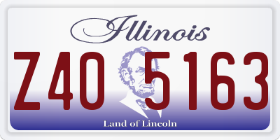 IL license plate Z405163