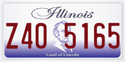 IL license plate Z405165