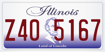 IL license plate Z405167