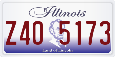 IL license plate Z405173