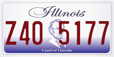 IL license plate Z405177
