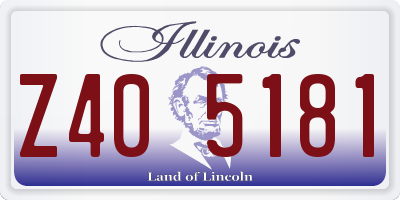 IL license plate Z405181