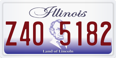 IL license plate Z405182
