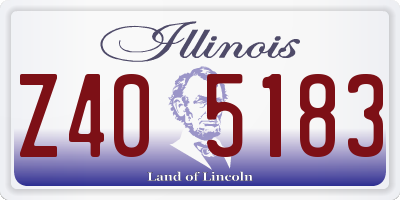 IL license plate Z405183