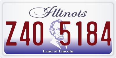 IL license plate Z405184