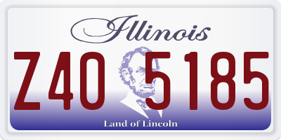IL license plate Z405185