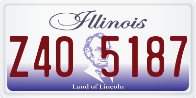 IL license plate Z405187