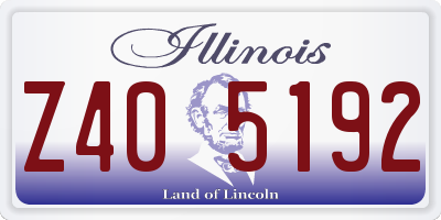 IL license plate Z405192