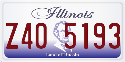 IL license plate Z405193