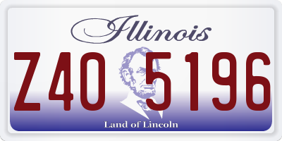 IL license plate Z405196