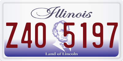 IL license plate Z405197