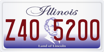 IL license plate Z405200