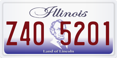 IL license plate Z405201
