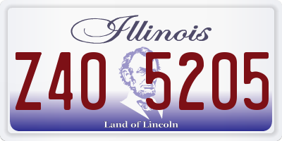 IL license plate Z405205