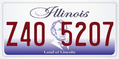 IL license plate Z405207