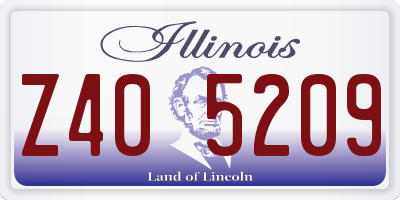 IL license plate Z405209