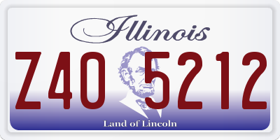 IL license plate Z405212