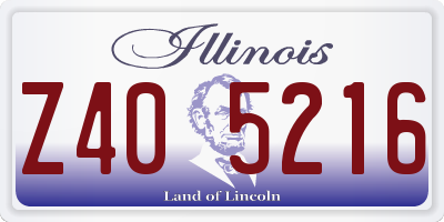 IL license plate Z405216