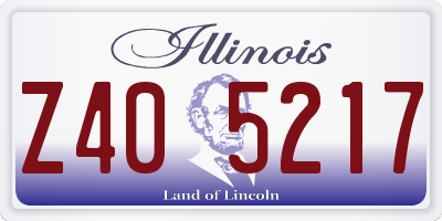 IL license plate Z405217
