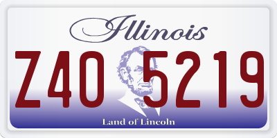 IL license plate Z405219