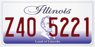 IL license plate Z405221