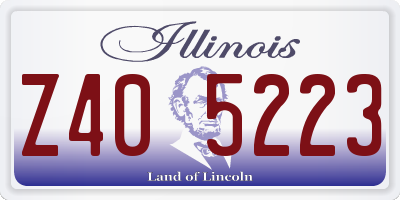 IL license plate Z405223