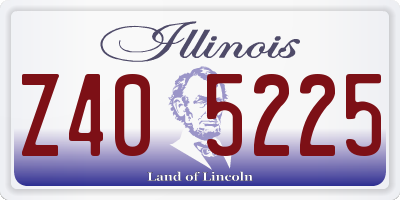 IL license plate Z405225