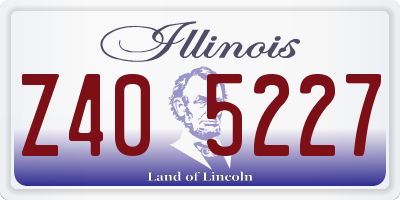 IL license plate Z405227