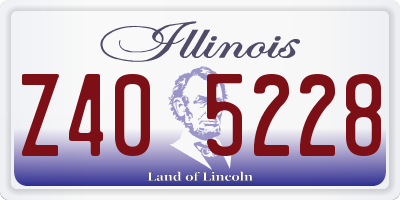 IL license plate Z405228