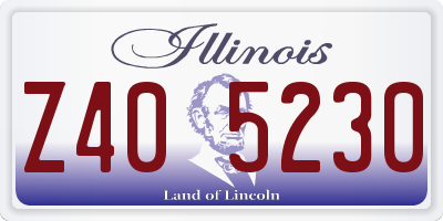 IL license plate Z405230