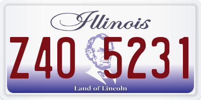 IL license plate Z405231