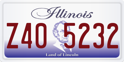 IL license plate Z405232