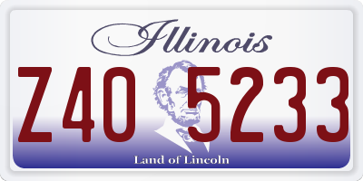 IL license plate Z405233