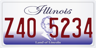 IL license plate Z405234