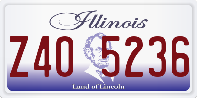 IL license plate Z405236