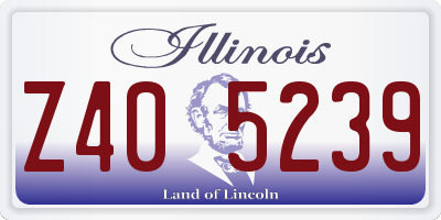 IL license plate Z405239