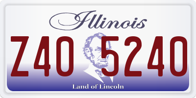 IL license plate Z405240