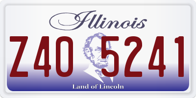 IL license plate Z405241