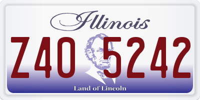 IL license plate Z405242