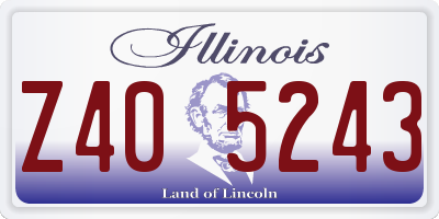 IL license plate Z405243
