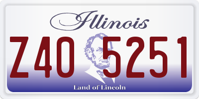 IL license plate Z405251