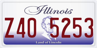 IL license plate Z405253